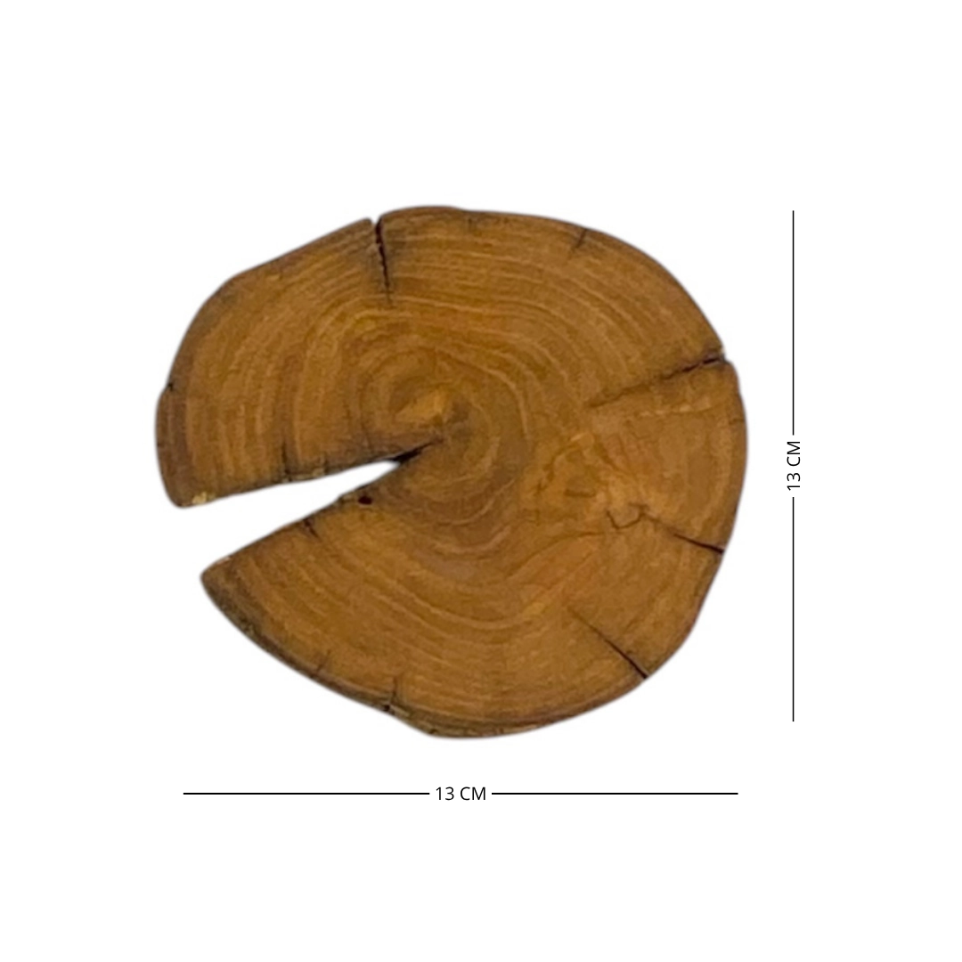 set di sottobicchieri in legno massello artigianali forma tonda