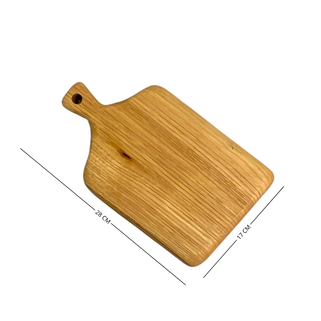 rectangular cutting board in antique chestnut wood with handle