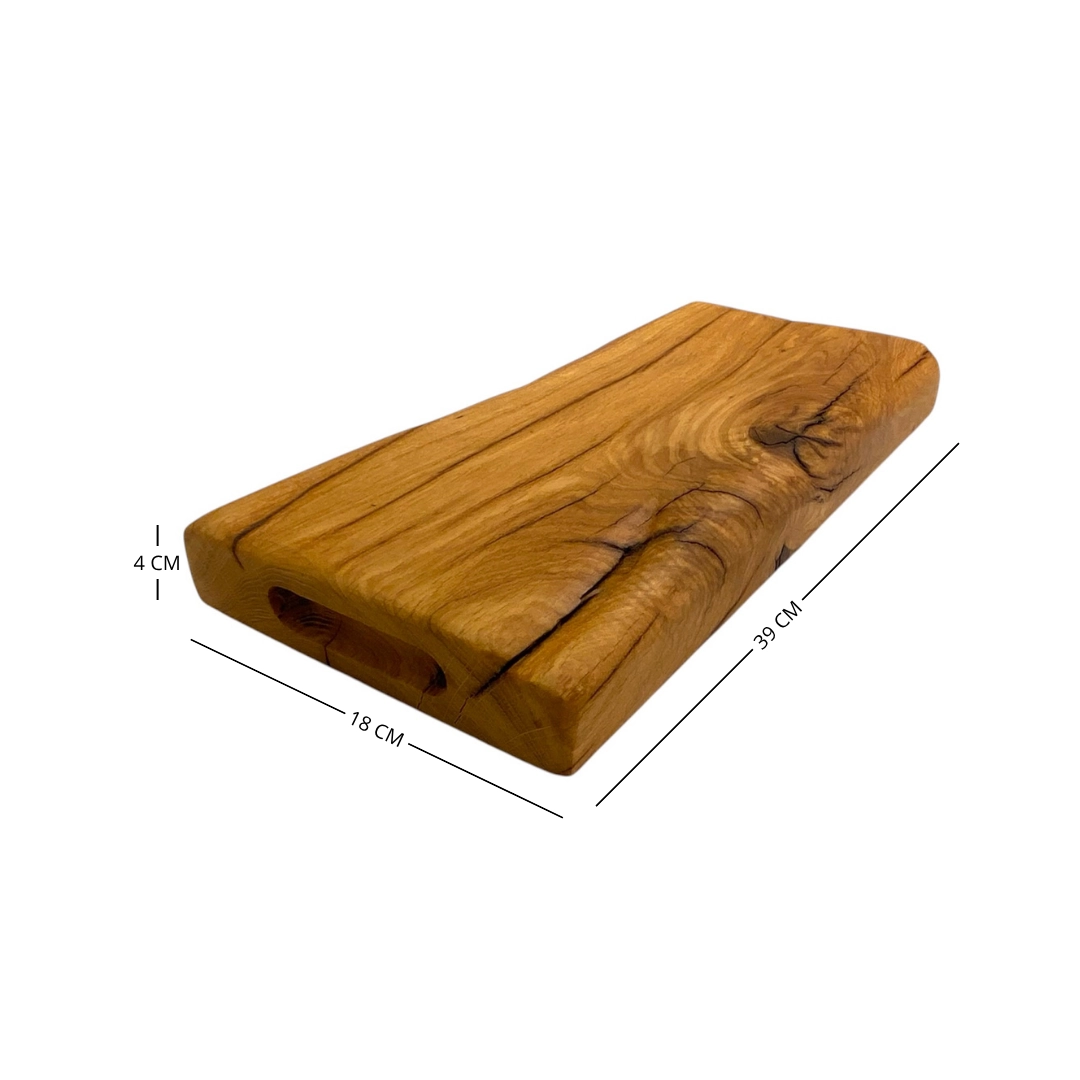 Tagliere artigianale in legno con maniglie laterali