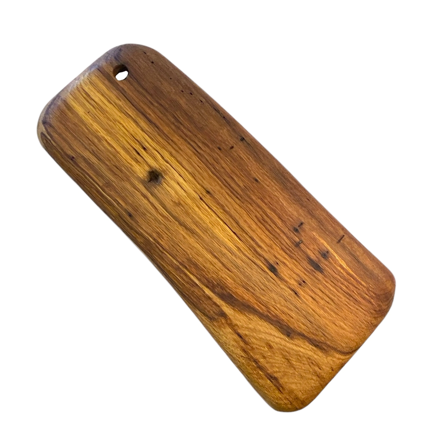 Irregular cutting board in handcrafted antique oak wood