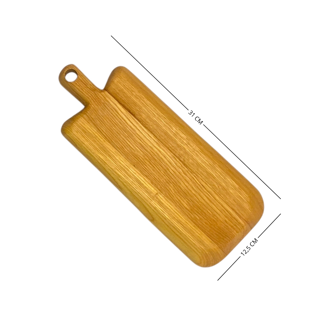 rectangular cutting board in antique chestnut wood with handle