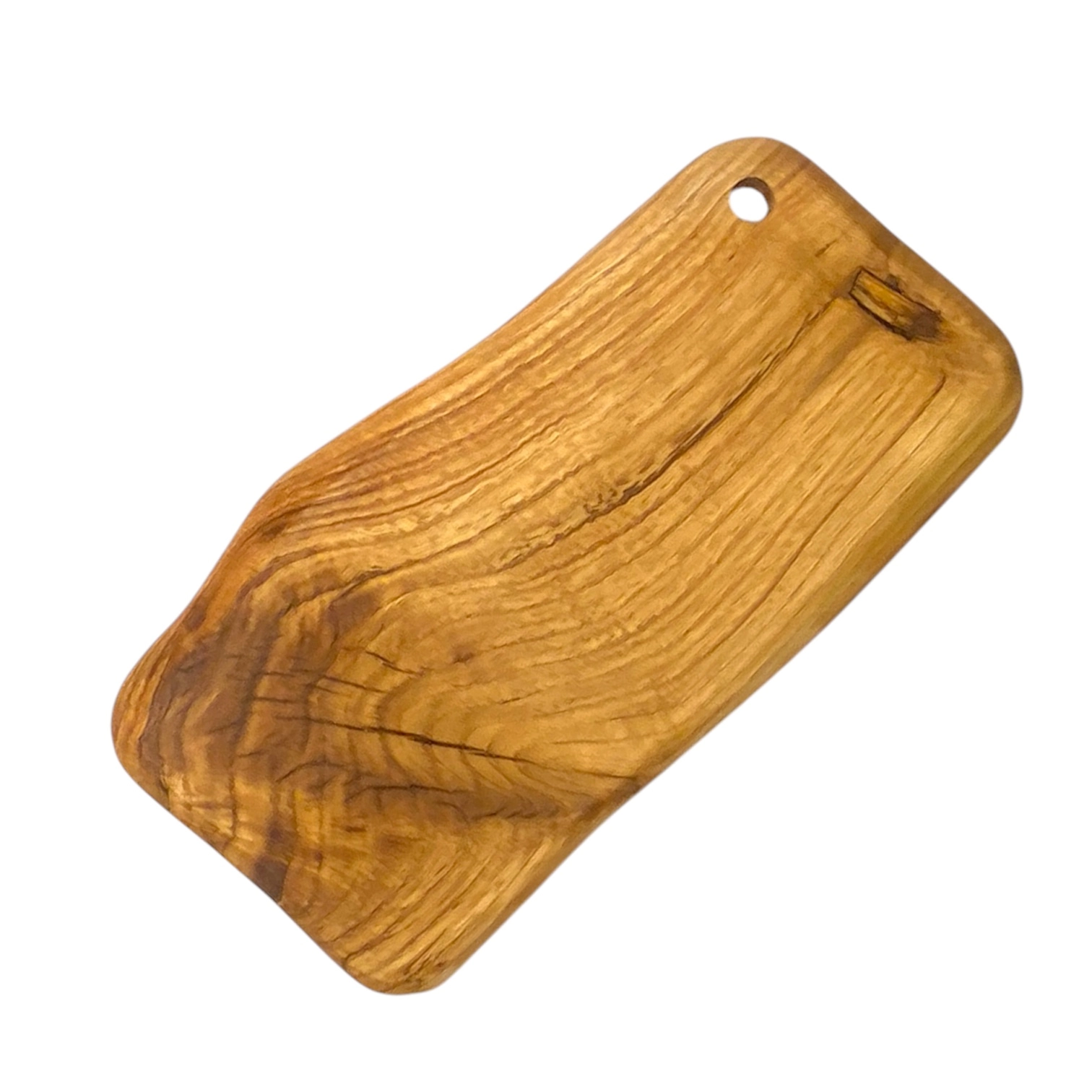 Tagliere irregolare in legno di castagno antico artigianale