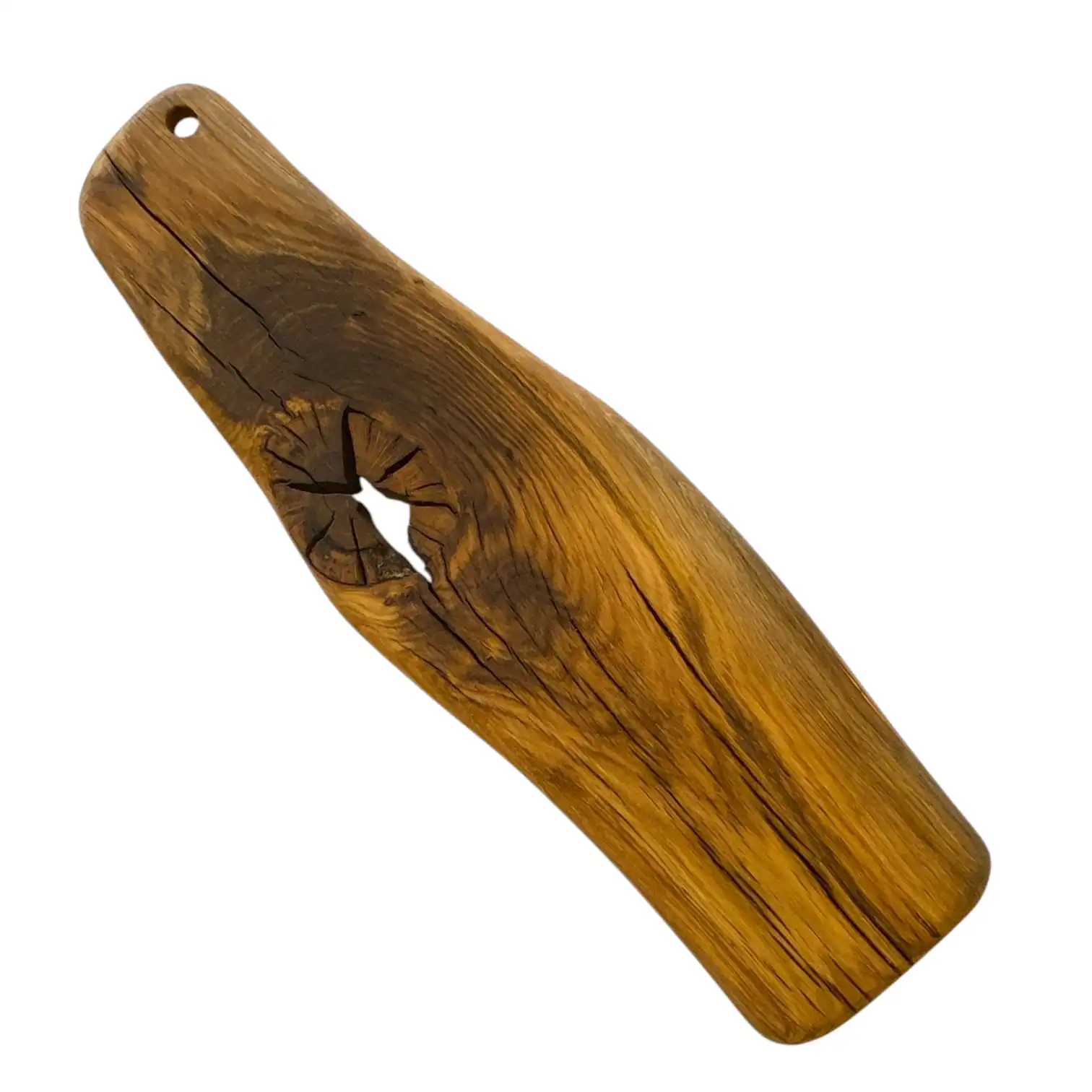 Tagliere artigianale in legno massello di quercia irregolare 61 cm