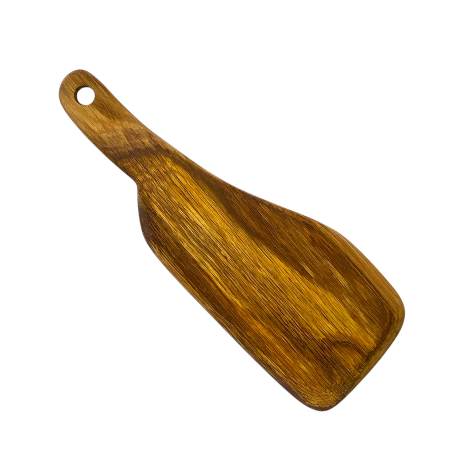 Tagliere artigianale in legno massello di quercia con manico sagomato