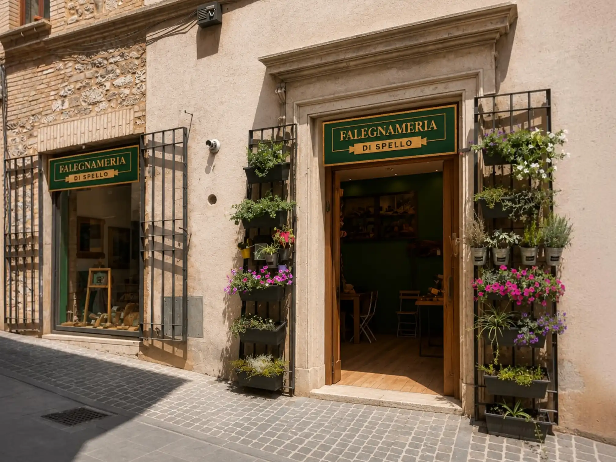 Negozio Falegnameria di Spello nel centro storico di Spello