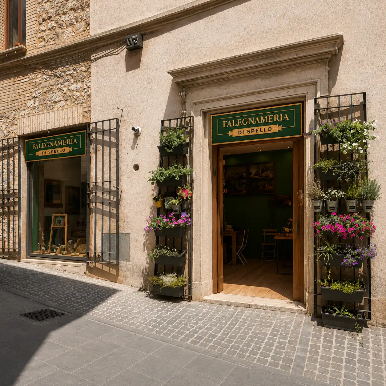 Negozio Falegnameria di Spello nel centro storico di Spello